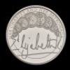 The Queens Reign Charity and Patronage 2022 &pound;5 Silver Proof Piedfort Trial Piece