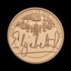 The Queen's Reign Honours and Investitures 2022 &pound;5 Gold Proof Trial Piece