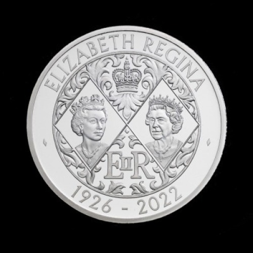 Her Majesty Queen Elizabeth II 2022 &pound;5 Platinum Proof Piedfort Trial Piece