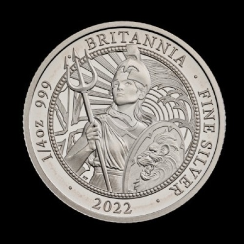 The Britannia 2022 1/4 oz Silver Proof Trial Piece