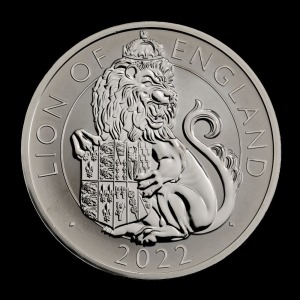 The Royal Tudor Beasts The Lion Of England 2022 1oz Silver Reverse Frosted Proof Trial Piece