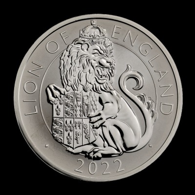 The Royal Tudor Beasts The Lion Of England 2022 1oz Silver Reverse Frosted Proof Trial Piece