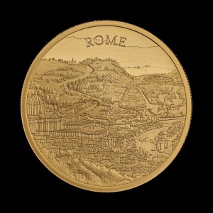 City Views Rome 2022 2oz Gold Proof Trial Piece