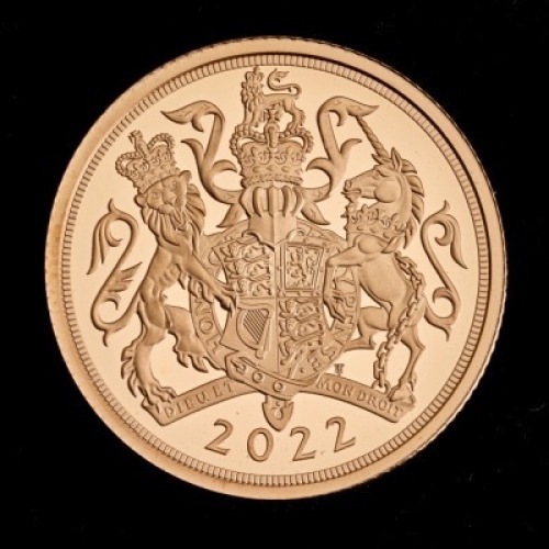 The Piedfort Sovereign 2022 Gold Proof Trial Piece