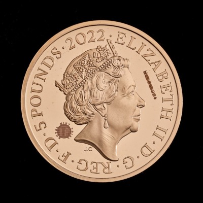 The Queen's Reign The Commonwealth 2022 £5 Gold Proof Trial Piece