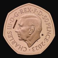75 Years of the National Health Service 2023 50p Gold Proof Trial Piece 