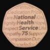 75 Years of the National Health Service 2023 50p Gold Proof Trial Piece - 2