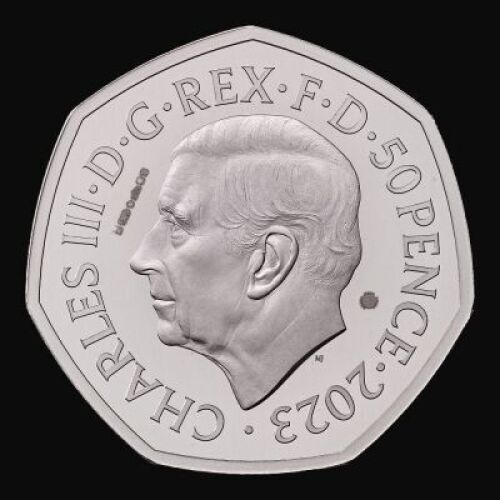75 Years of the National Health Service 2023 50p Platinum Proof Trial Piece