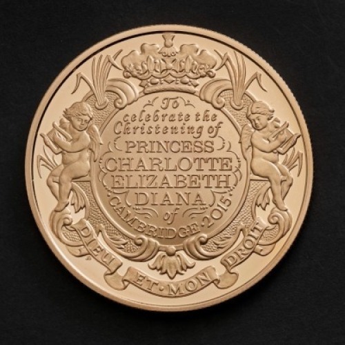 2015 Princess Charlotte Christening Gold Proof &pound;5 Coin