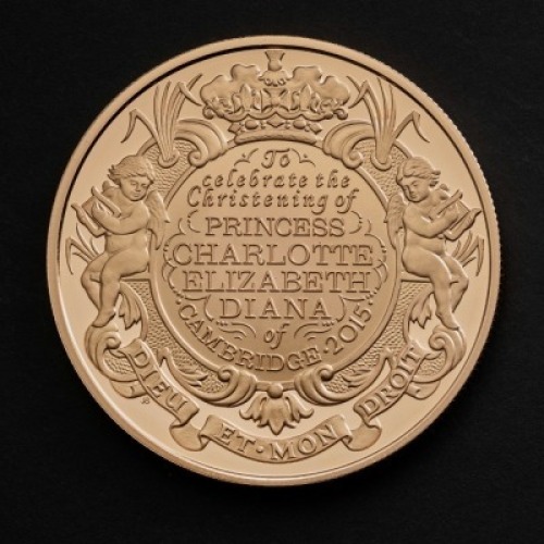 2015 Princess Charlotte Christening Gold Proof &pound;5 Coin