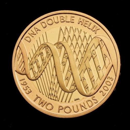 2003 Gold Proof &pound;2 50th Anniversary DNA