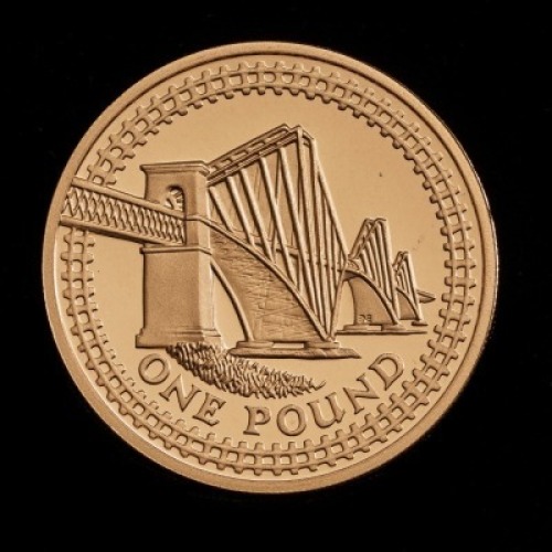 2004 Gold Proof &pound;1 Bridges Scotland