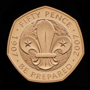 2007 Scouting Centenary Gold Proof 50P
