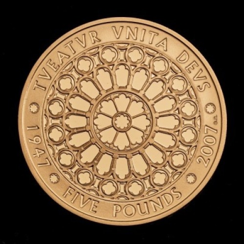 2007 Gold Proof Five Pounds Crown