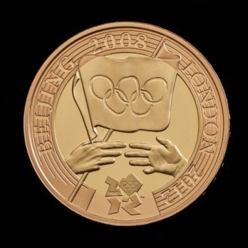 2008 Gold Proof &pound;2 Olympic Games Handover