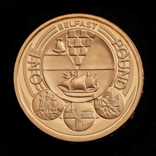 2010 Gold Proof &pound;1 - Cities - Belfast