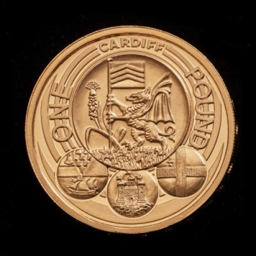 2011 Gold Proof &pound;1 - Cities - Cardiff