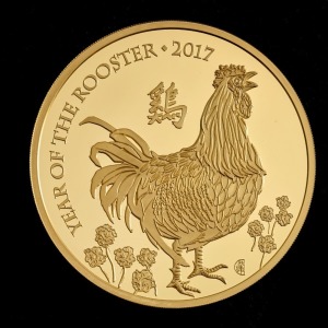 2017 Gold Proof £1000 (kilo) - Lunar Year of the Rooster