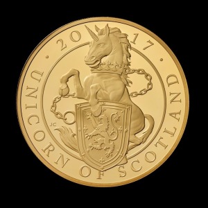 2017 Gold Proof £1000 (kilo) - Unicorn of Scotland