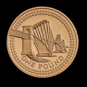 2004 Gold Proof £1 Bridges Scotland