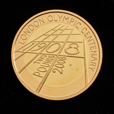 2008 Gold Proof £2 1908 London Olympics Anniversary