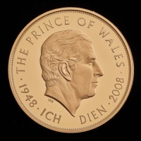 2008 Gold Proof &pound;5 Prince of Wales 60th Birthday
