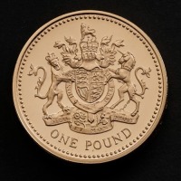2008 Royal Arms Gold Proof &pound;1 Coin