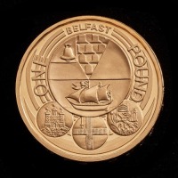 2010 Gold Proof &pound;1 - Cities - Belfast