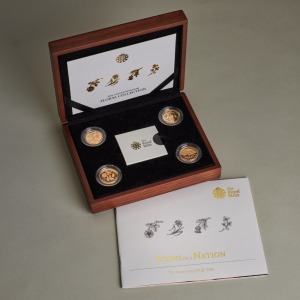 2013 Gold Proof £1 Four Coin Set - Floral