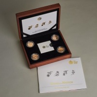 2013 Gold Proof &pound;1 Four Coin Set - Floral