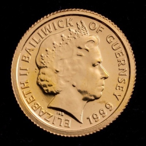 1999 Guernsey Gold Proof &pound;5