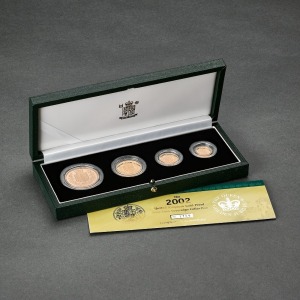 2002 Sovereign 4 coin Gold Proof set