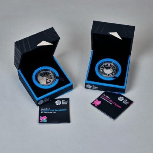 2012 Olympic and Paralympic &pound;5 Silver Proof pair