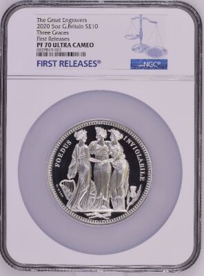 2020 Three Graces 5oz Silver NGC PF70