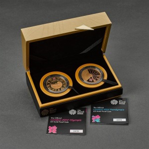 2012 Olympic and Paralympic Gold Proof £5 (2 coin set)