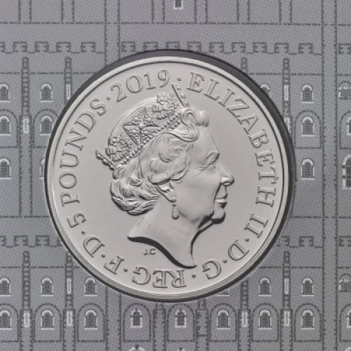 2019 The Crown Jewels &pound;5 set of Gold, Silver, Silver Piedfort and BU