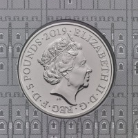 2019 The Crown Jewels &pound;5 set of Gold, Silver, Silver Piedfort and BU
