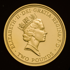 1989 Gold Proof Three-Coin Double-Sovereign Set.