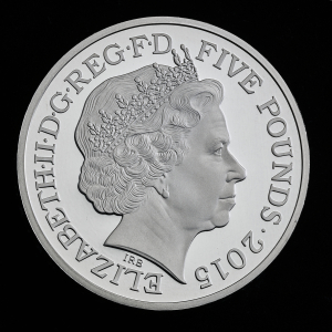 2015 £5 Platinum Piedfort proof coin