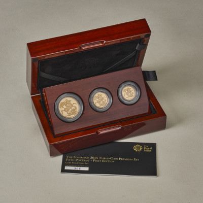 2015 three coin set fifth portrait first edition