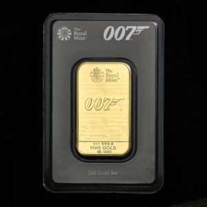 2020 James Bond 007 1 oz gold bar 999.9 fine gold.