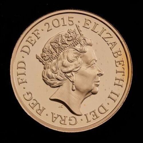 2015 &pound;1 Gold Proof Royal Arms