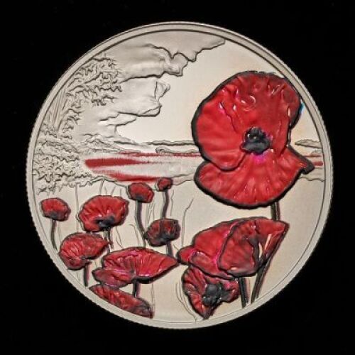 2015 Remembrance Alderney &pound;5 Silver Piedfort