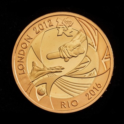 2012 Gold Proof £2 - Handover to Rio