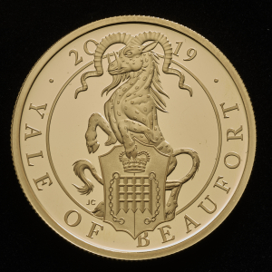 2019 The Queen's Beasts The Yale of Beaufort Gold Proof One Ounce