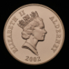 2002 Alderney Gold Proof Piedfort &pound;5