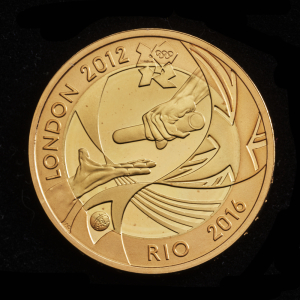 2012 Gold Proof £2 - Handover to Rio