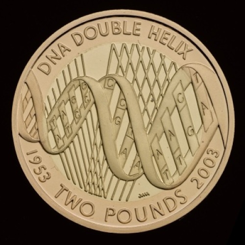 2003 Gold Proof DNA &pound;2