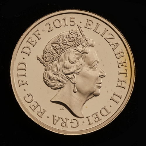 2015 &pound;1 Gold Proof Royal Arms