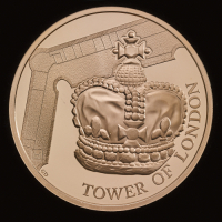 2019 The Crown Jewels &pound;5 set of Gold, Silver, Silver Piedfort and BU